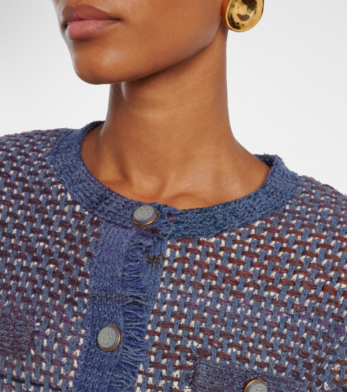 Veronica Beard Fringed cotton-blend cardigan