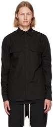 Rick Owens Black Cotton Shirt