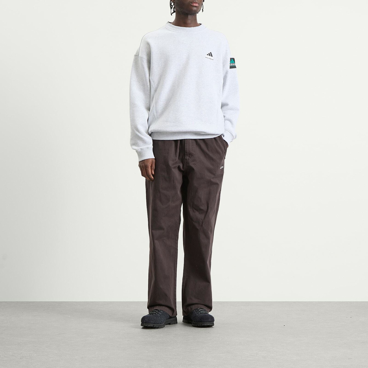 Adidas EQT Crew Sweatshirt in Light Grey Heather