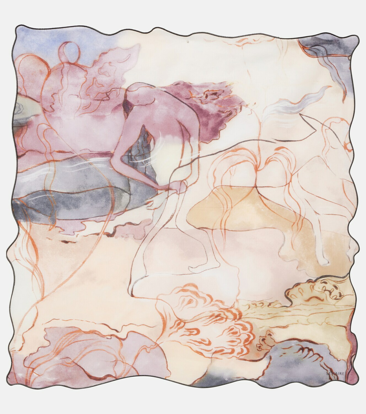 Lemaire Printed cotton scarf