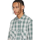 Amiri Green and Purple Lurex Plaid Shirt