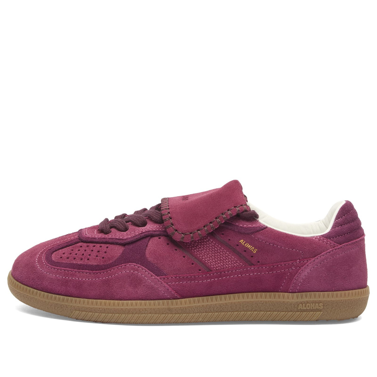 ALOHAS Women's TB 490 Club Suede Leather Sneakers in Suede Raspberry