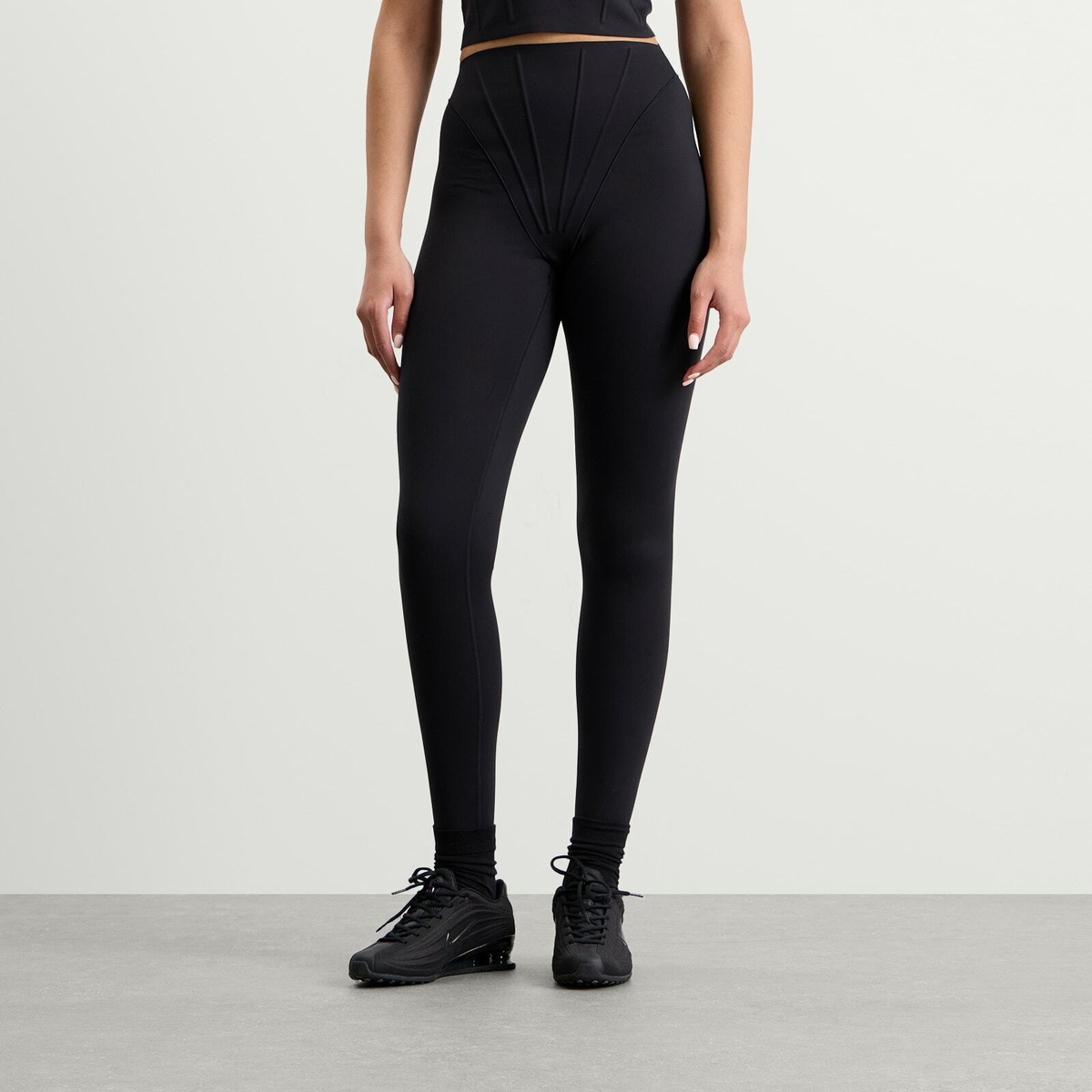 Nike Women's x SKIMS Matte High Waist Corset Legging 26" in Obsidian
