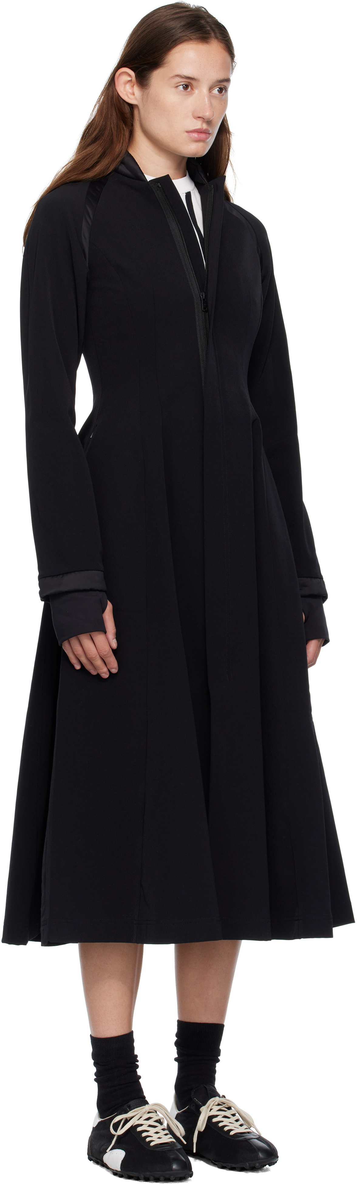Y-3 Black Padded Midi Dress
