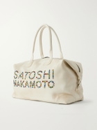 Satoshi Nakamoto - Studded Embellished Leather Weekend Bag - White