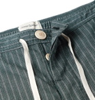 Oliver Spencer Loungewear - Townsend Striped Organic Cotton Pyjama Shorts - Green