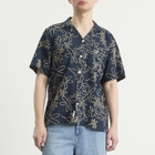 Foret Men's Peer Embroidery Regular Fit Ss Shirt in Navy