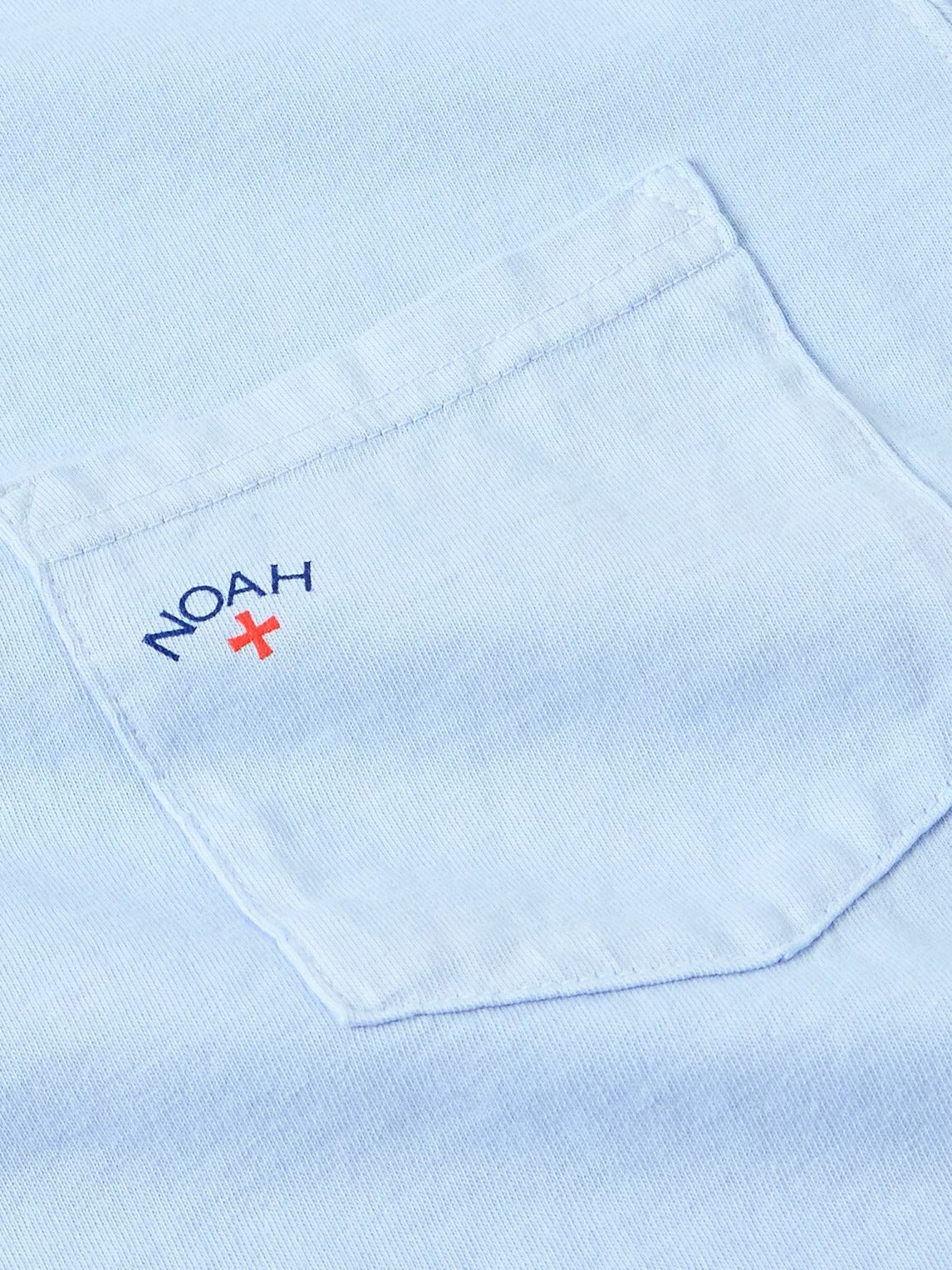 トップス NOAH Noah - Core Logo-Print Cotton-Jersey T-Shirt - Blue Noah NYC