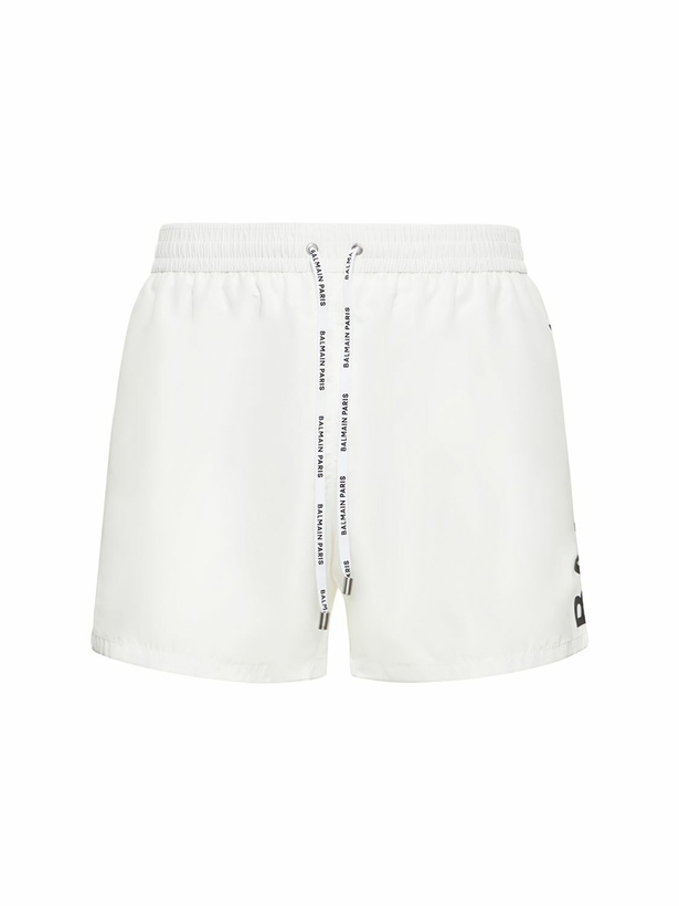 Photo: BALMAIN Logo Boxer Swim Shorts