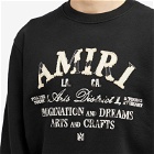AMIRI Men's Distressed Arts District Crew Sweater in Black