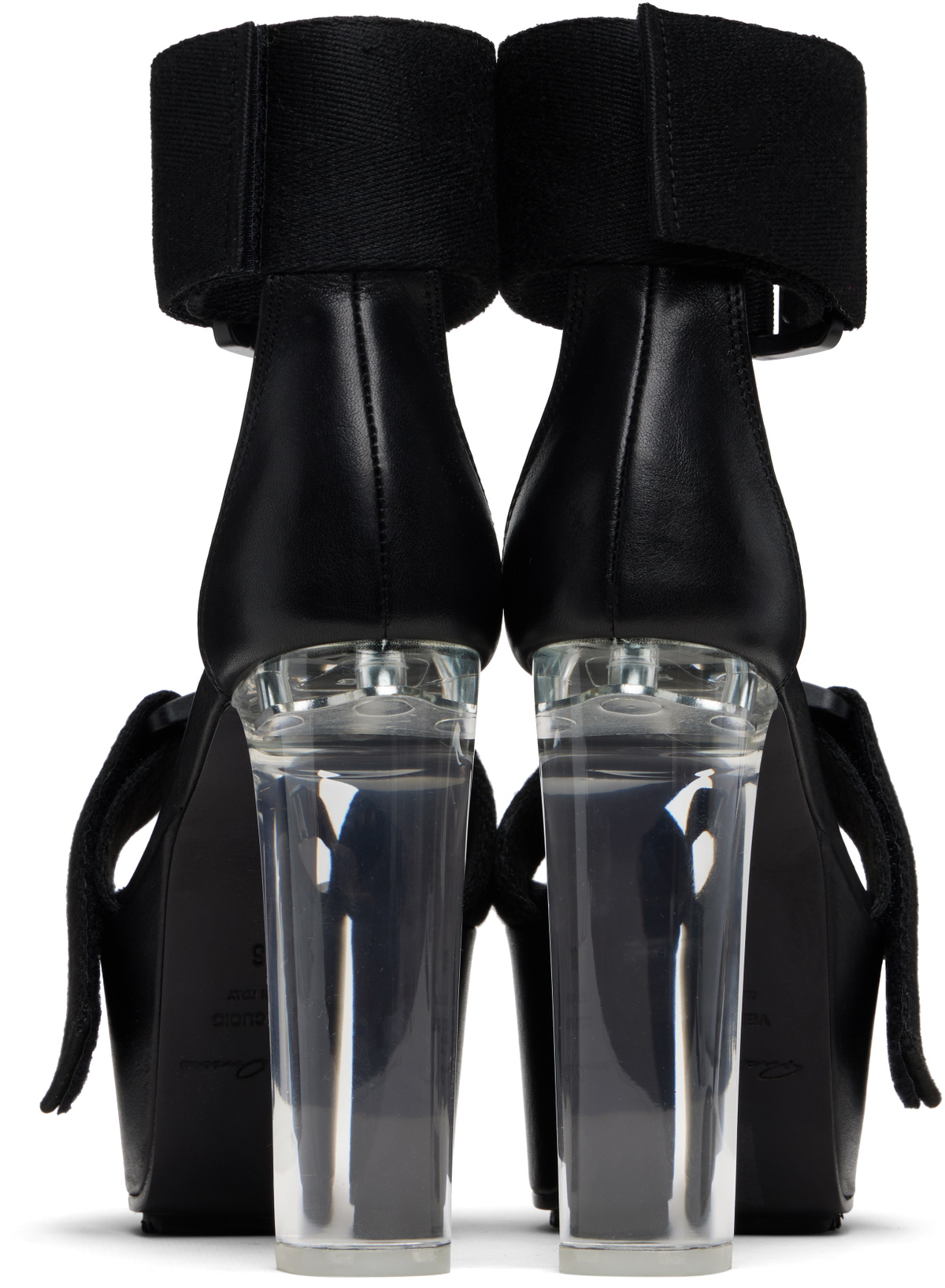 Rick Owens Black Luxor 65 Heeled Sandals