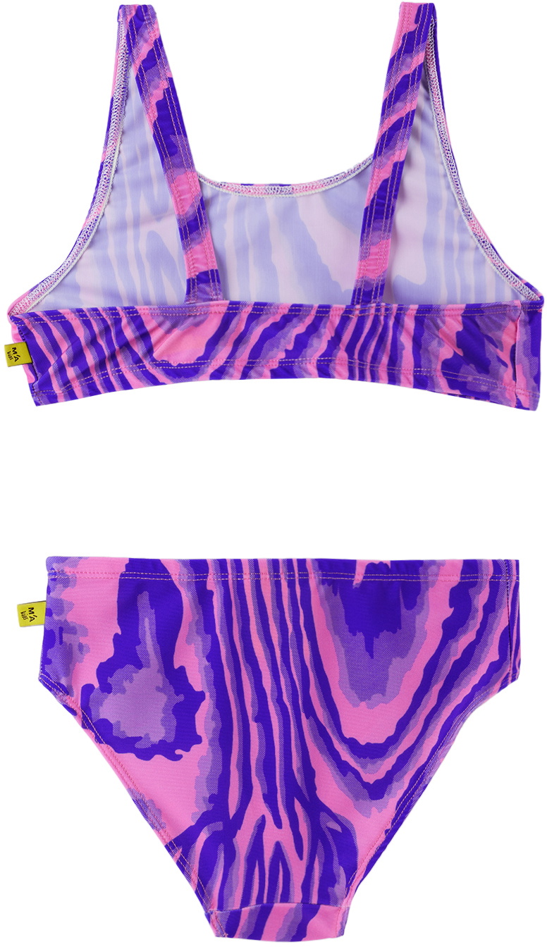 M’A Kids Kids Blue & Pink Printed Bikini