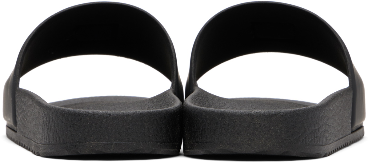 Hugo Black Contrast-Logo Strap Slides