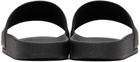 Hugo Black Contrast-Logo Strap Slides