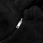 Pangaia Recycled Wool Fleece Reversible Bomber Jacket in Black