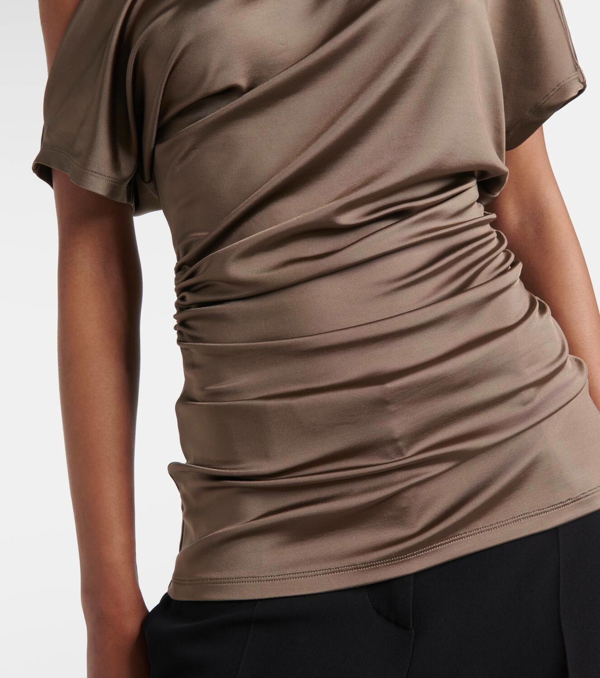 Tove Edel ruched draped jersey top