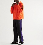 4SDesigns - Logo-Print Loopback Cotton-Jersey Hoodie - Orange