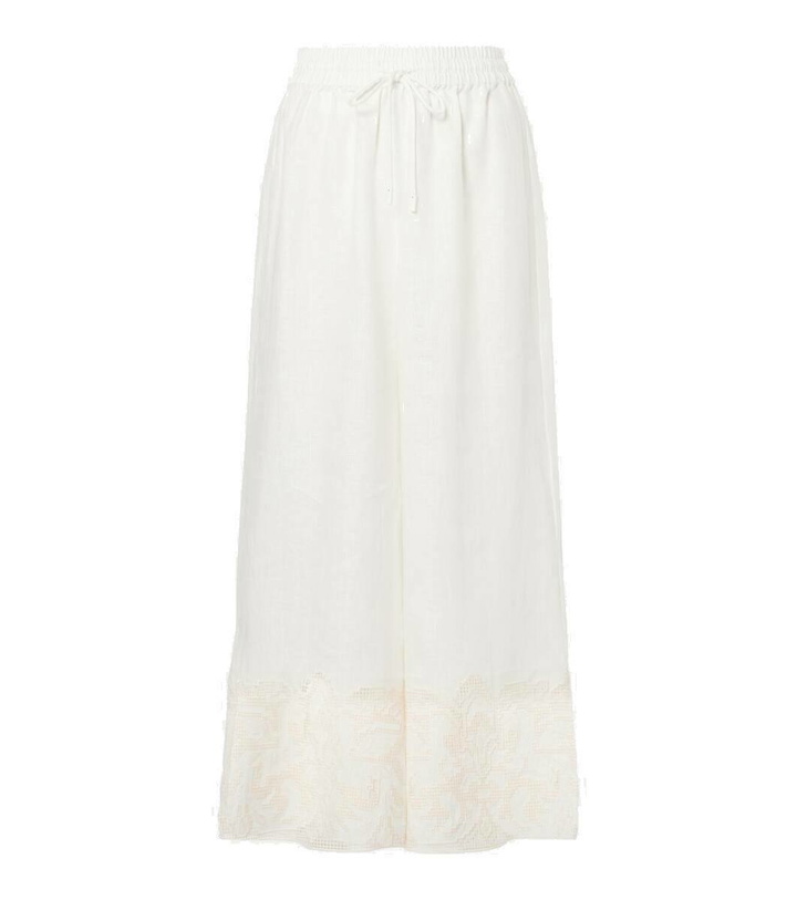 Photo: Alémais Embroidered linen culottes