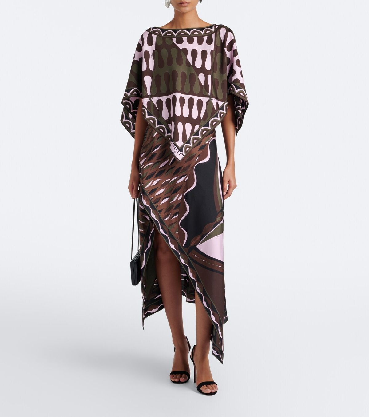 Pucci Leocorno asymmetric silk twill top