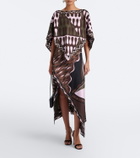 Pucci Leocorno asymmetric silk twill top