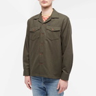 Nudie Jeans Co Men's Nudie Vincent Wool Overshirt in Green Melange