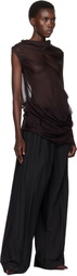 AARON ESH Purple Draped Sleeveless Blouse