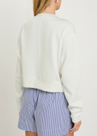 Varley Tasmin Cropped Stretch-jersey Sweatshirt White