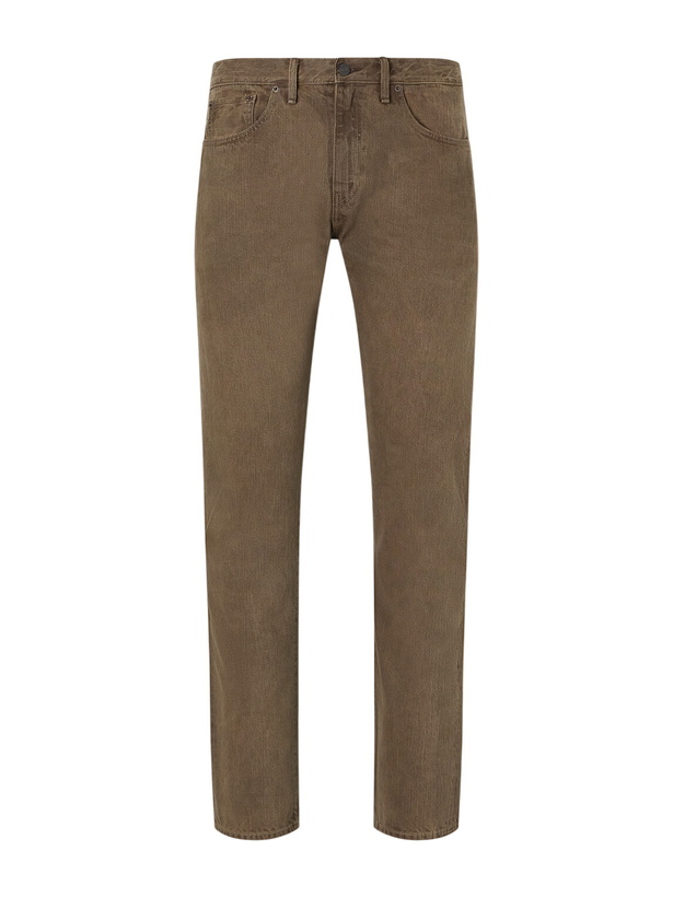 Photo: RRL - Slim-Fit Distressed Jeans - Brown