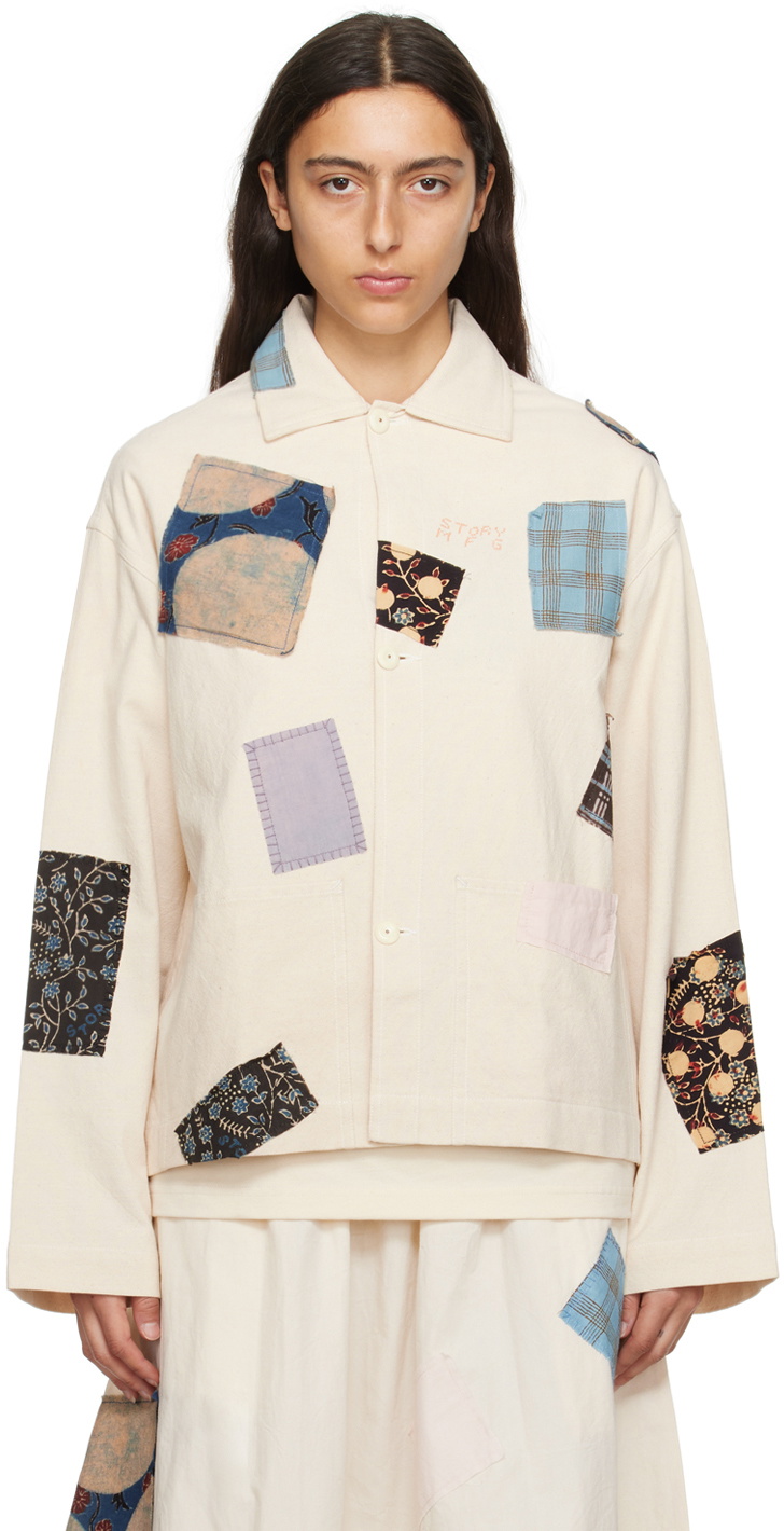 Story mfg. Off-White Short On Time Jacket Story Mfg.