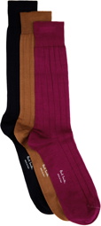 Paul Smith Three-Pack Multicolor Socks