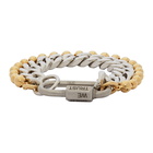 IN GOLD WE TRUST PARIS Silver and Gold Cuban Link Bracelet