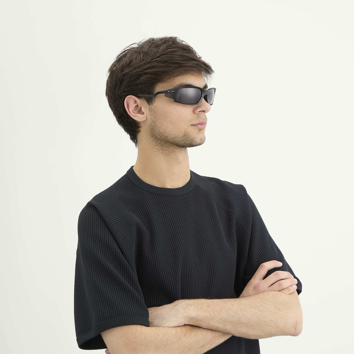 Oakley Plantaris SQ Sunglasses in Matte Black/Prizm Grey 
