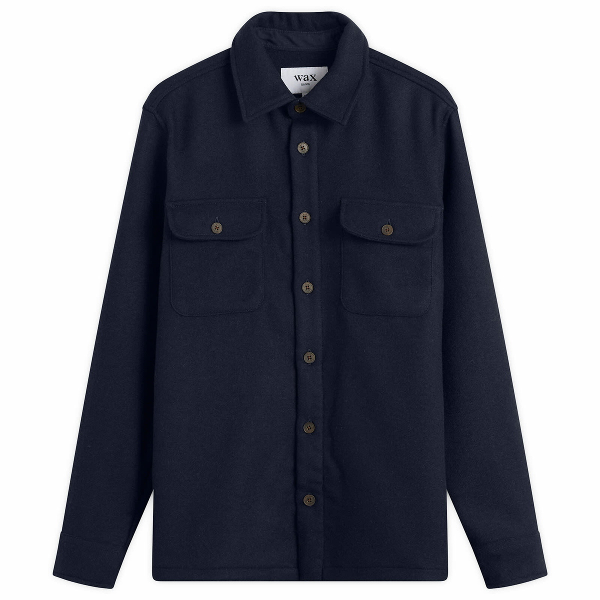 Wax London Men's Whiting Twin Weave Overshirt in Black Wax London
