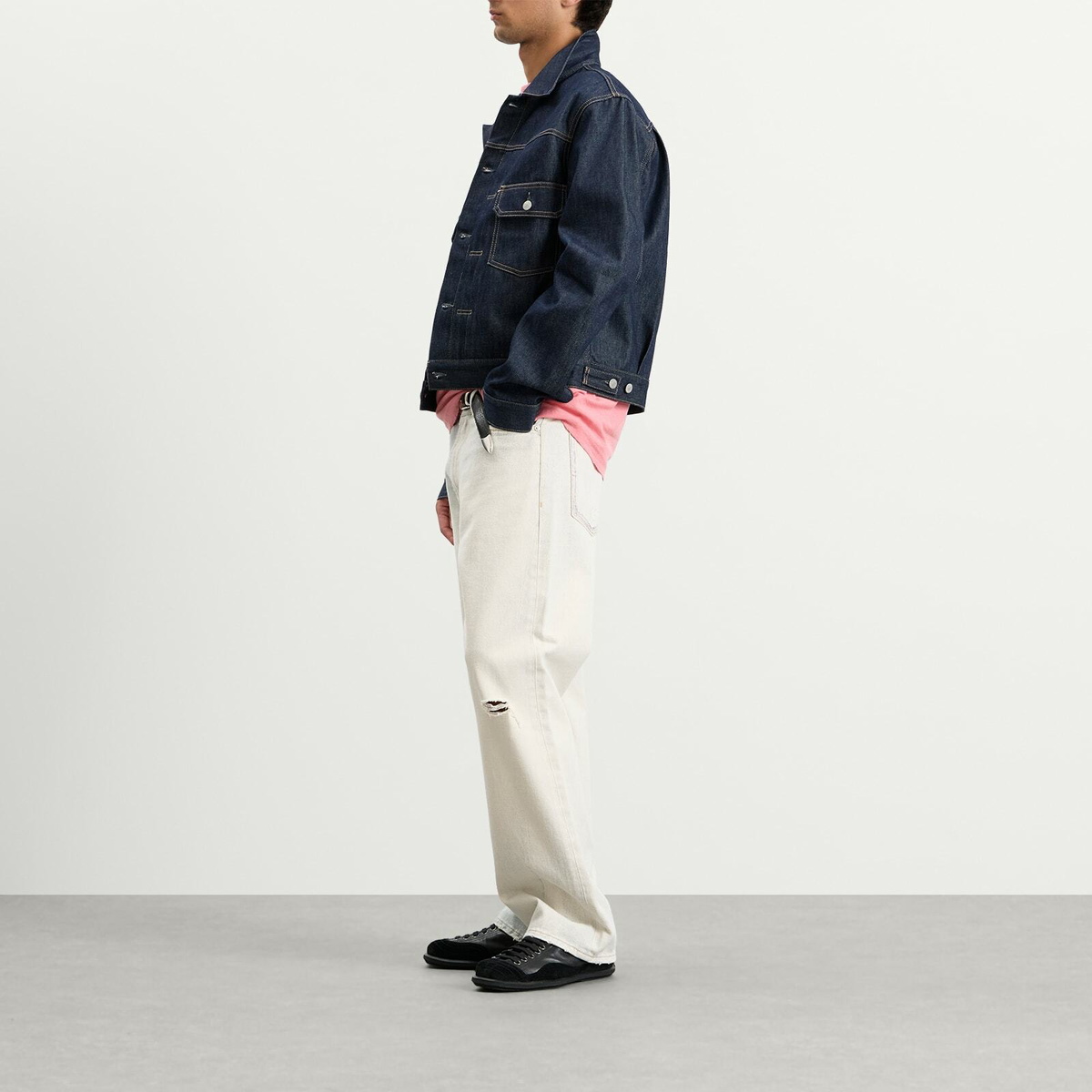 Acne Studios Men's Ryker Raw Denim Jacket in Indigo Blue