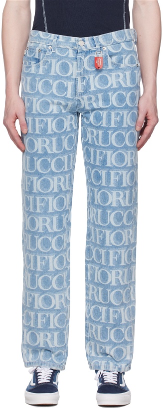 Photo: Fiorucci Blue Laser Monogram Jeans