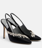 Balenciaga x Manolo Blahnik satin slingback pumps
