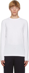 Giorgio Armani White Jersey Long Sleeve T-Shirt