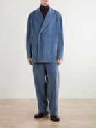 Casey Casey - Double-Breasted Cotton-Corduroy Blazer - Blue