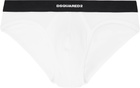 Dsquared2 Two-Pack Black & White Stretch Cotton Briefs
