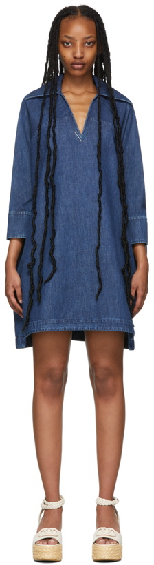 Photo: Valentino Blue Denim Short Dress