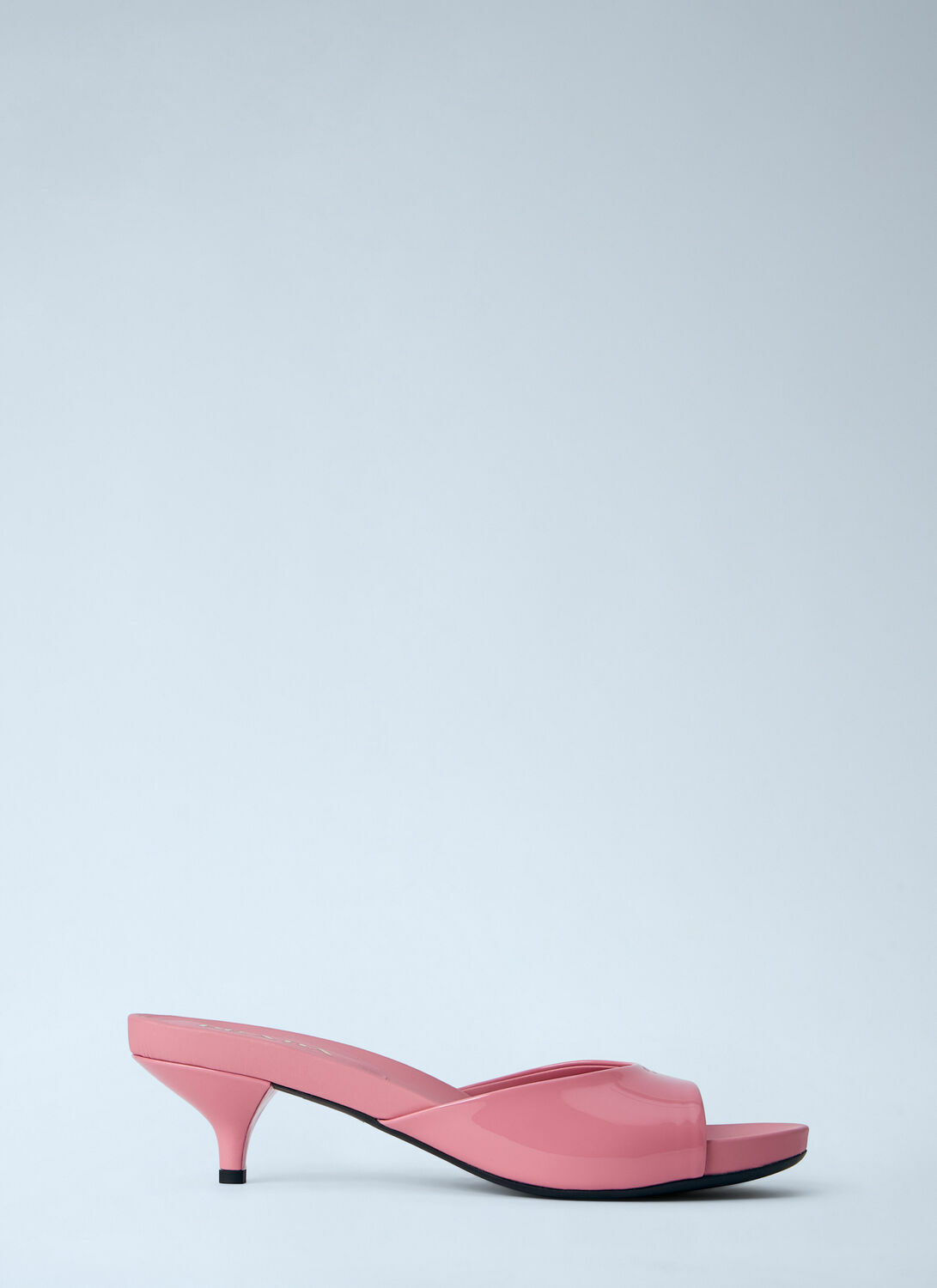 Prada Patent Leather Kitten Heel Mules