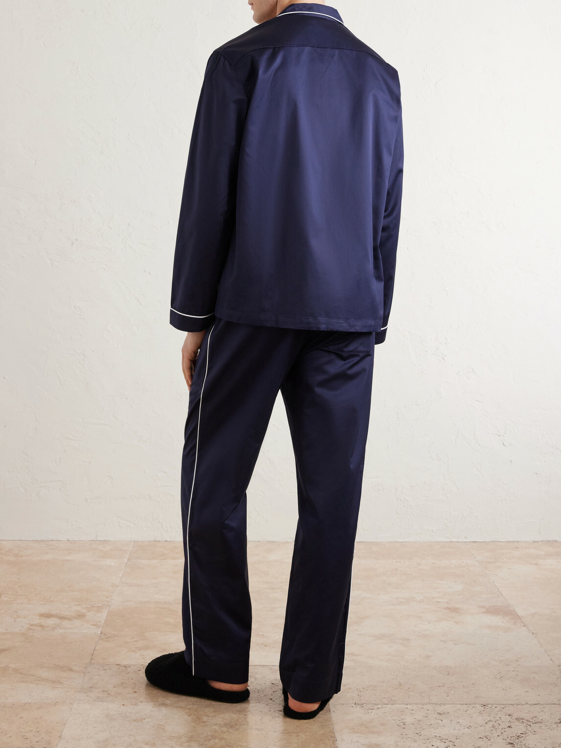 TEKLA - Chelsea Cotton-Satin Pyjama Set - Blue