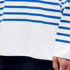 Arpenteur Men's Marine Long Sleeve T-Shirt in White/Blue Stripe