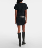 Balenciaga Belted cotton-blend jersey minidress