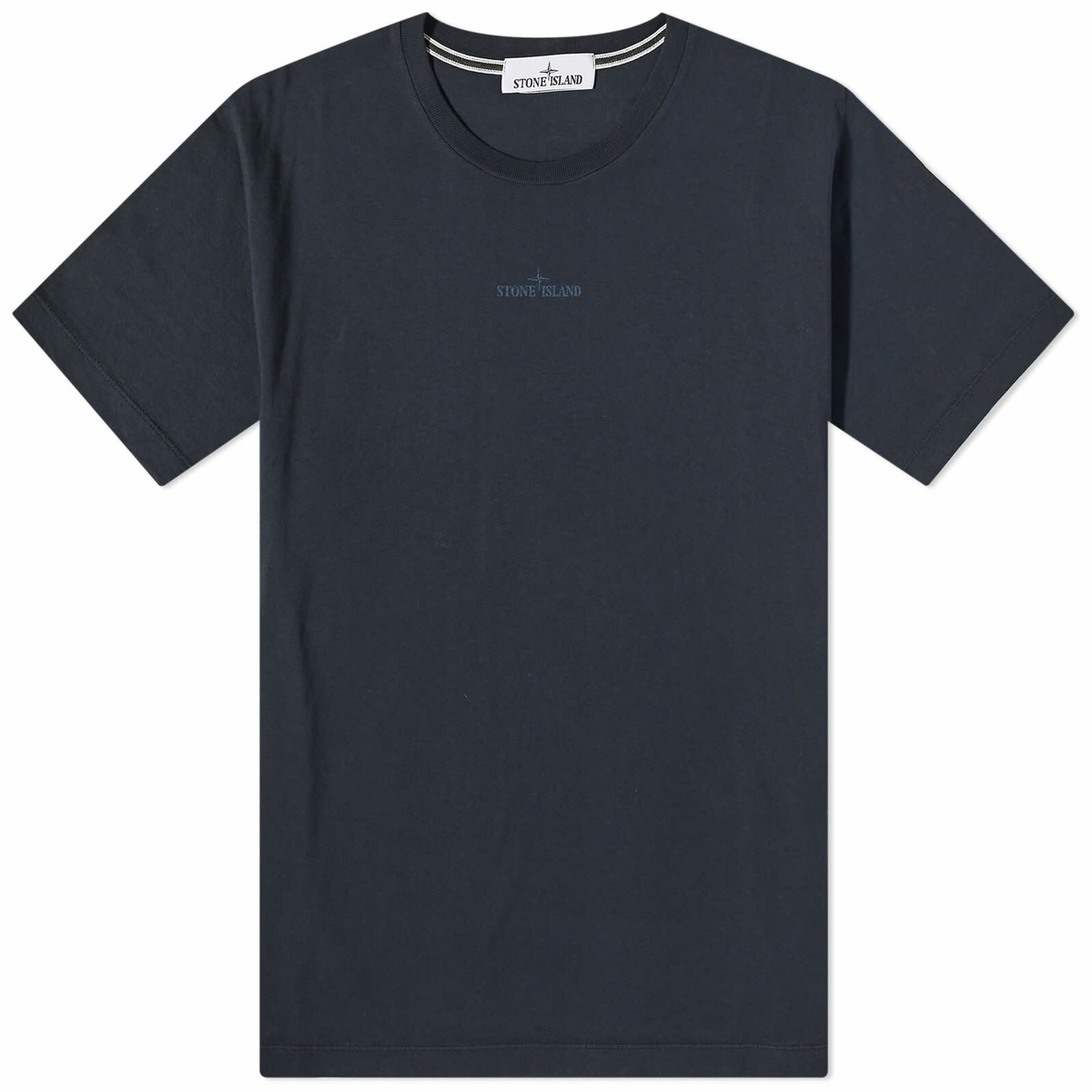 Stone Island Men's Abbrevaiation Three Graphic T-Shirt in Navy Stone Island