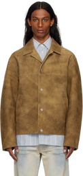HOPE Tan Boxy Suede Jacket