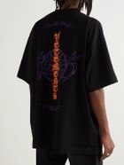 VETEMENTS - Oversized Logo-Print Cotton-Jersey T-Shirt - Black