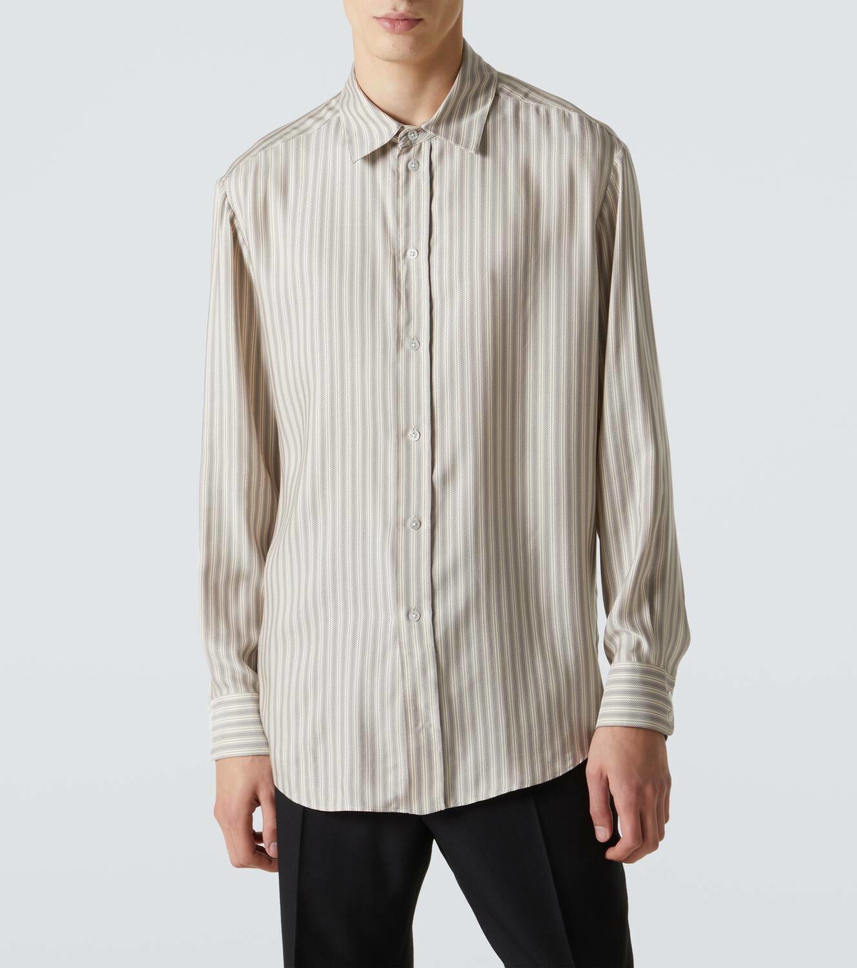 The Row Luigi striped silk shirt The Row