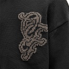 Off-White Men's Logo Crew Knit in Black/Grey