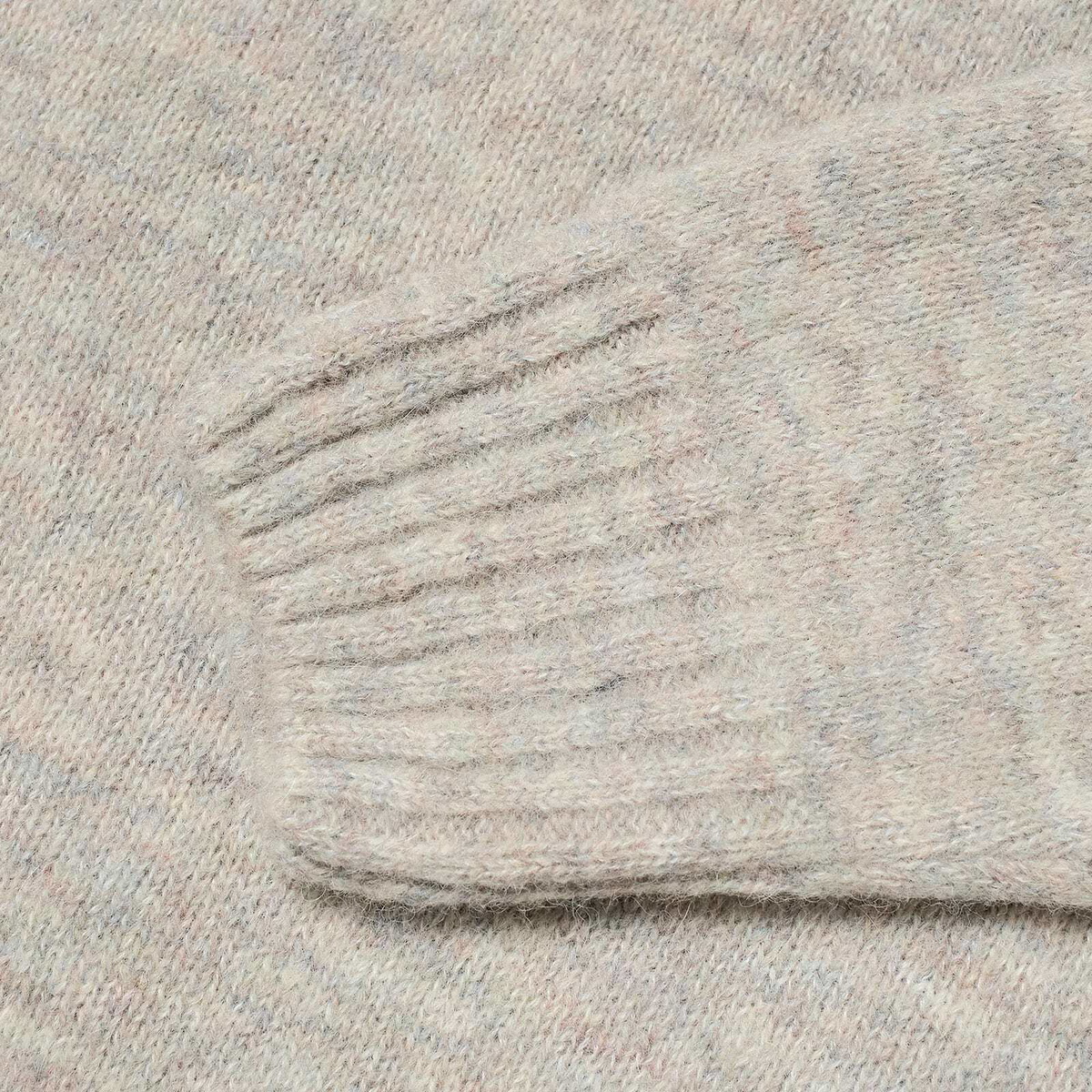 A.P.C. Lucas Brushed Alpaca Crew Knit in Heathered Light Grey